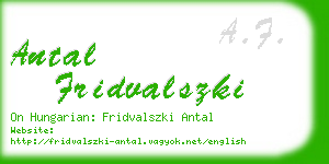 antal fridvalszki business card